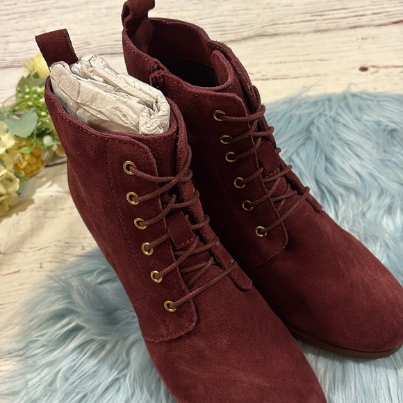 NWOB Diba Stitch Fix Blake Suede Bootie in Burgundy Women's - Picture 5 of 8